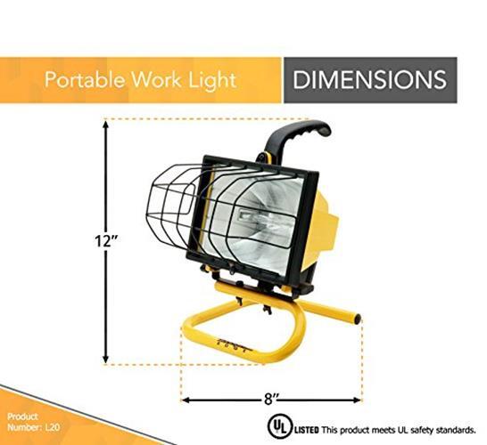Woods 500 Watt Portable Work Light, Yellow