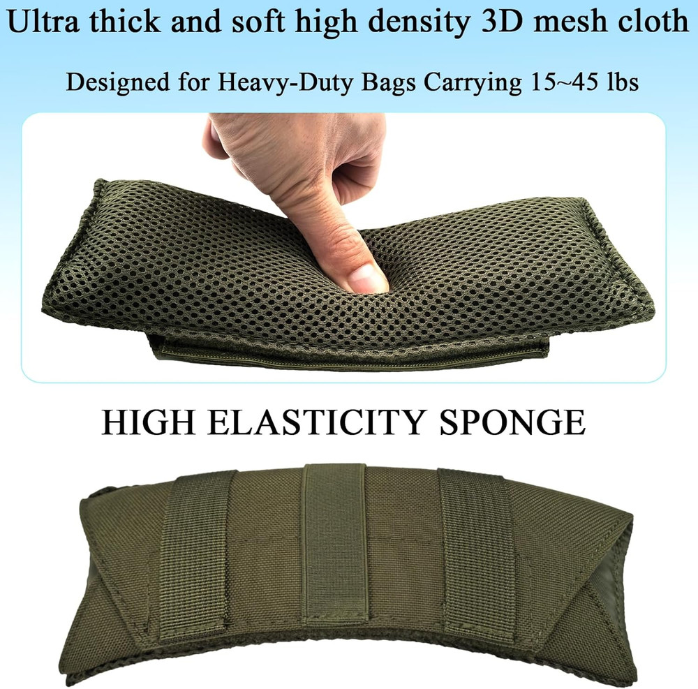 Ultra Thick Shoulder Strap Pad 2 Pack, Heavy Load Backpack Strap Pads, High Elas