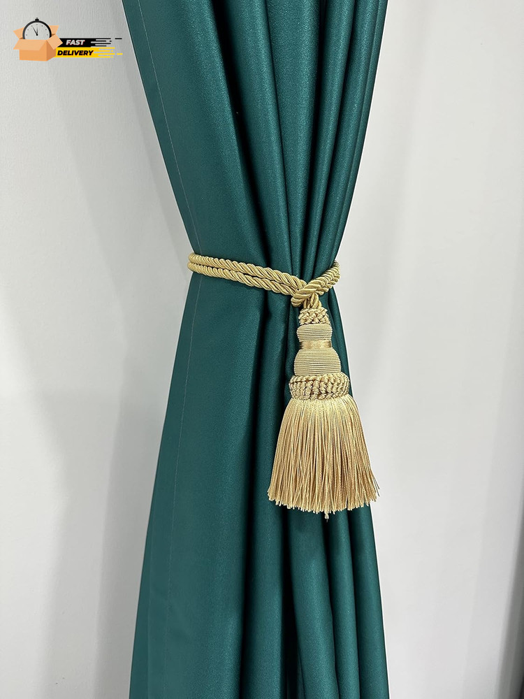 2 Pack Curtain Tie Backs Rope Tassels for Curtains Drape Tiebacks H