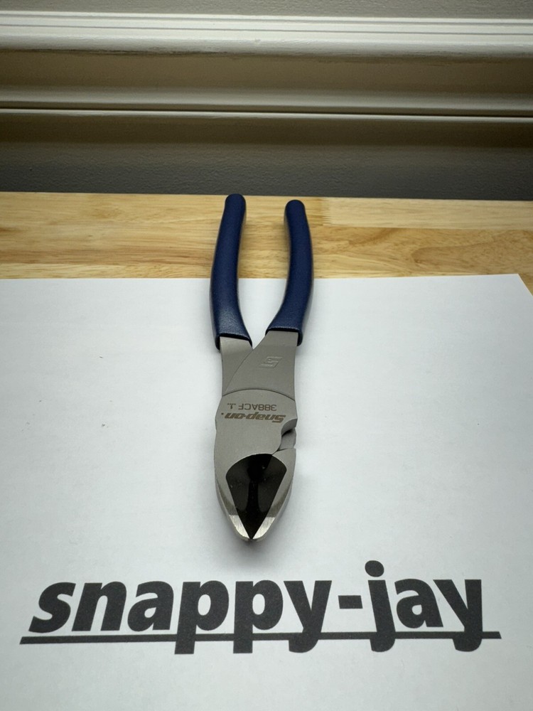 Snap-on Tools NEW POWER BLUE Soft Grip 8" High Leverage Diagonal Cutter 388ACF