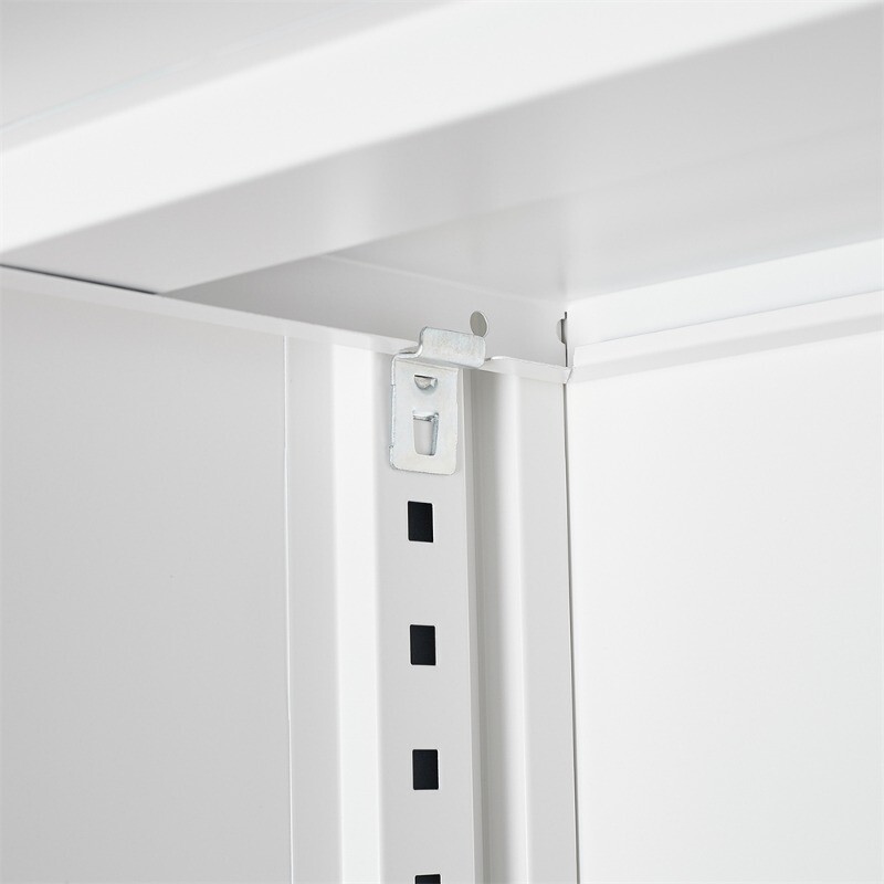 Metal Storage Cabinet with Locking Doors and Adjustable Shelf, Folding Cabinet