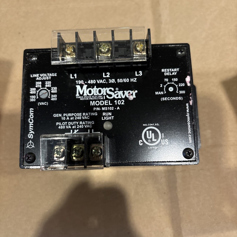 Symcom Model 102A Protection Relay Motor Saver