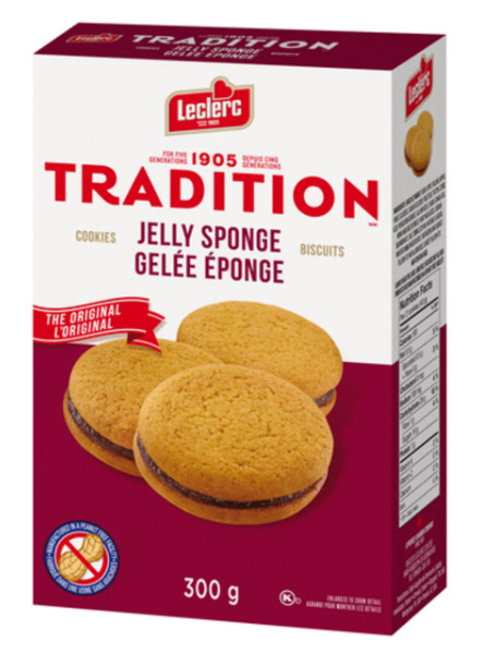 Leclerc Tradition Cookie Jelly Sponge 300g (4 Pack)