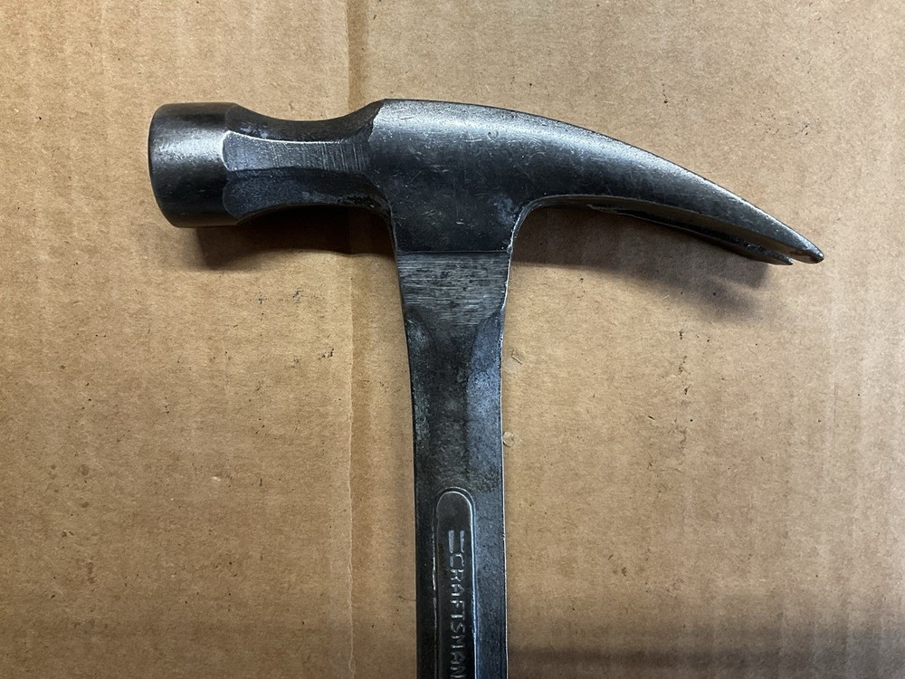 Vintage Craftsman Leather Handle Claw Hammer