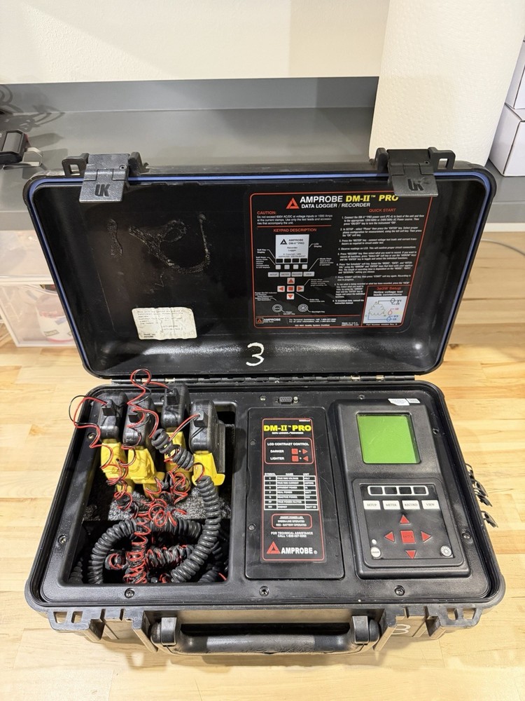 AMPROBE DM-II PRO DAT LOGGER RECORDER W/ ACCESSORIES- SHIPS FAST