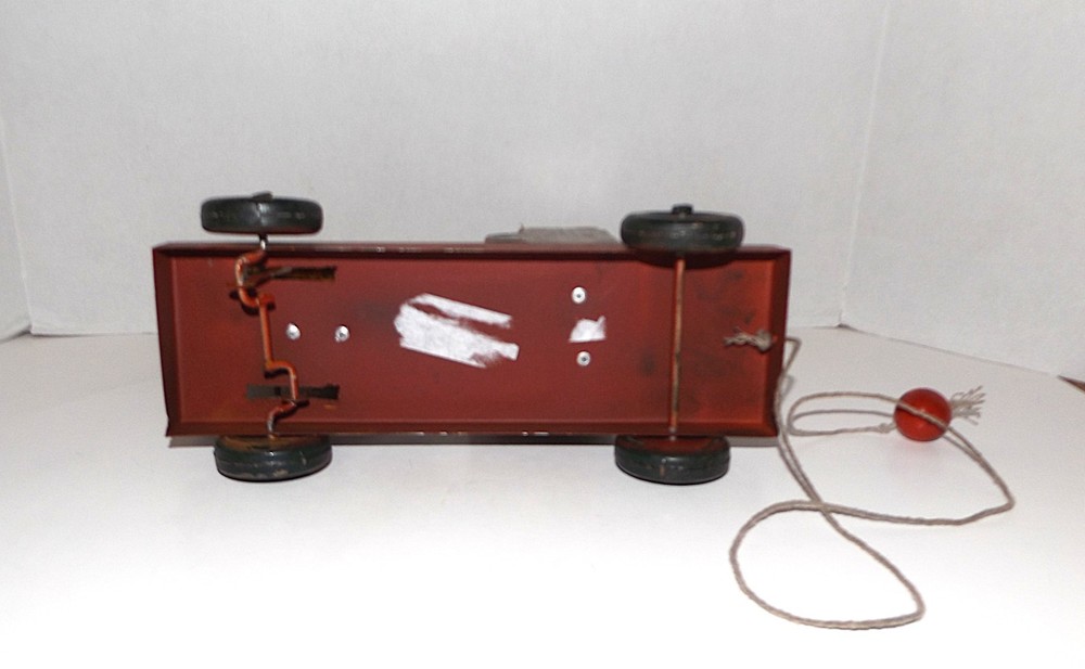 Reproduction Gong Bell Piano Player Mouse Pull Toy