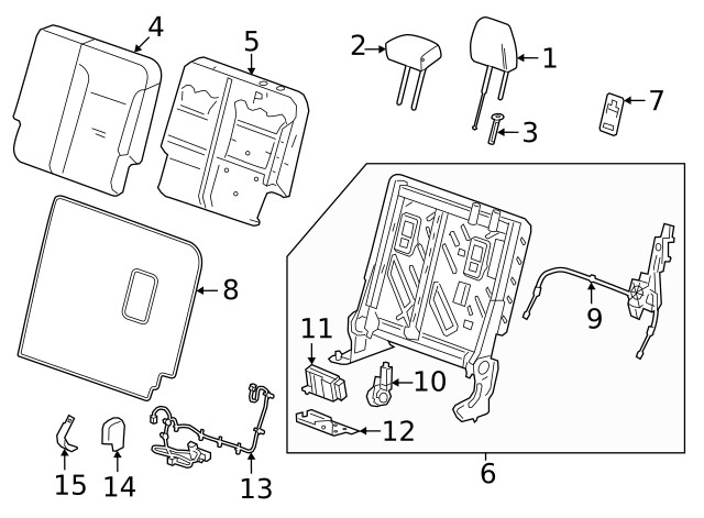 Genuine GM Headrest Center 26529721