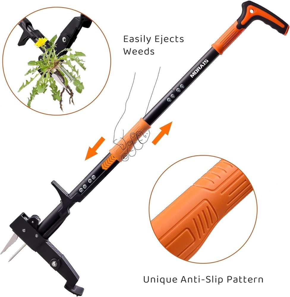 Weed Puller Tool, 12" or 46" Stand Up Weed Puller Heavy Duty Garden Tool