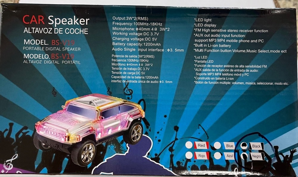 BLUETOOTH SPEAKER Ridgeway BS-v19 Hummer Blue