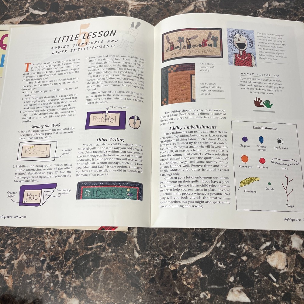 Quick Quilting Basics / Art Quilts for Kids Refrigeratr Blocks Patterns Projects