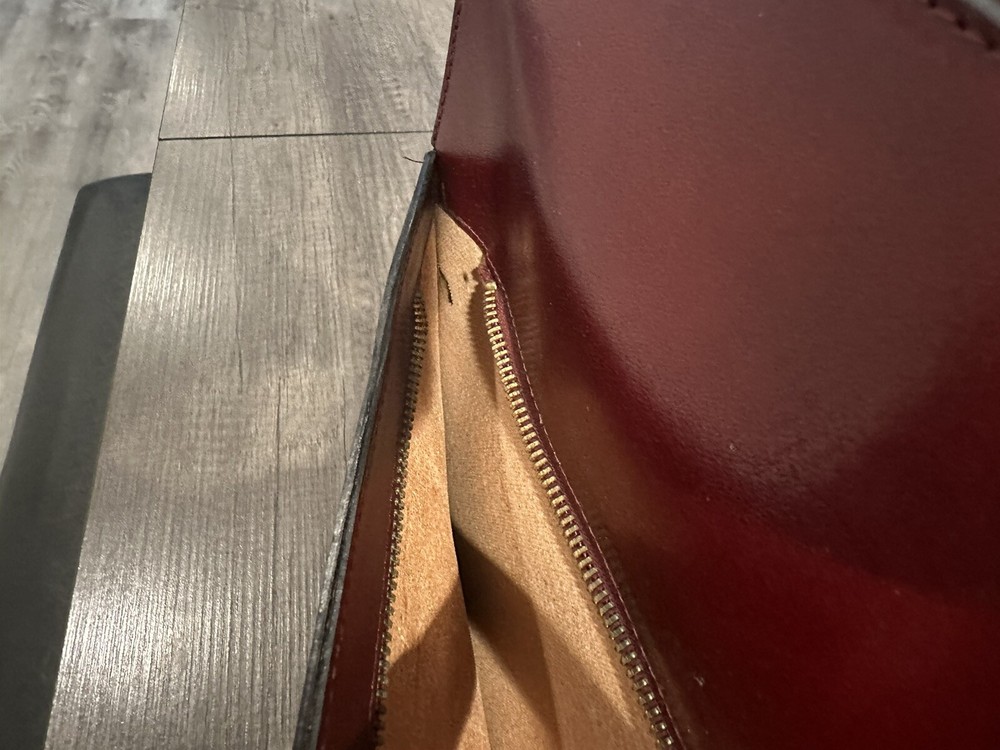 vintage leather document holder