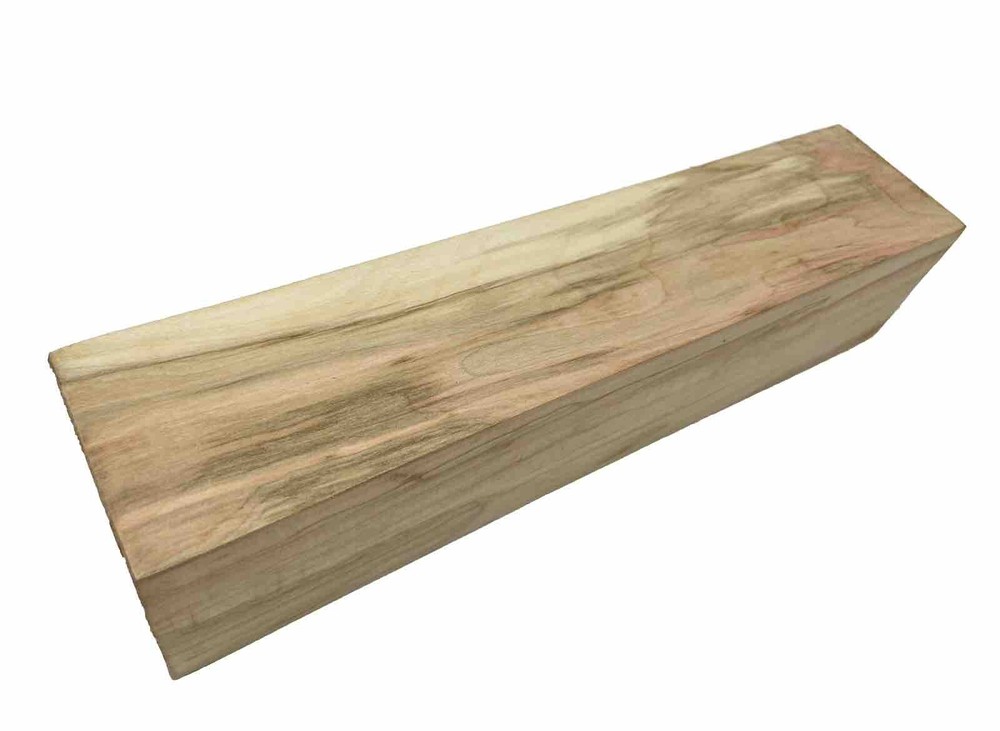 Figured Box Elder Craft blank 2" x 2" x 9-1/4” (c49) Light Flame