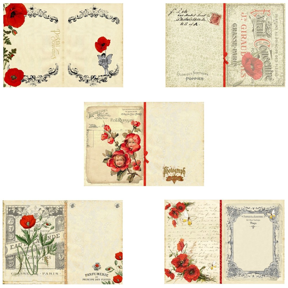 Poppies Journal Pages - EZ Journal - 7449