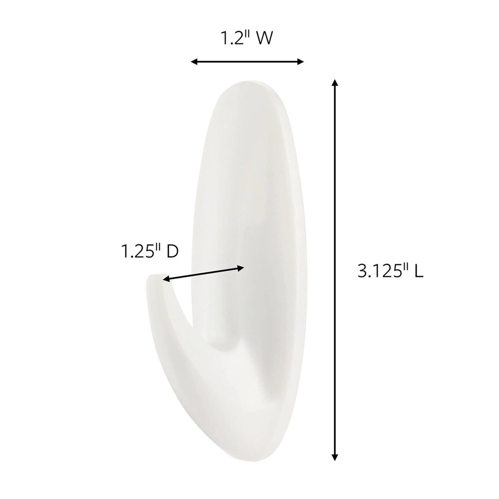 Command Medium Designer Hooks, 2 Hooks and 4 Command Strips, Damage-free Han...