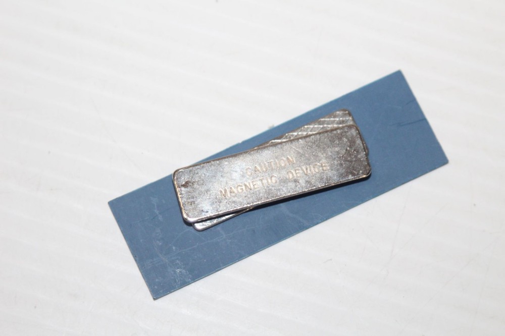 Vintage Videographer - Name Tag Badge Engraved - Rectangular w/ Magnetic Back