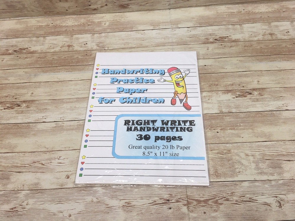 RightWrite Handwriting - Handwriting Practice Paper For Children - 30 Sheets