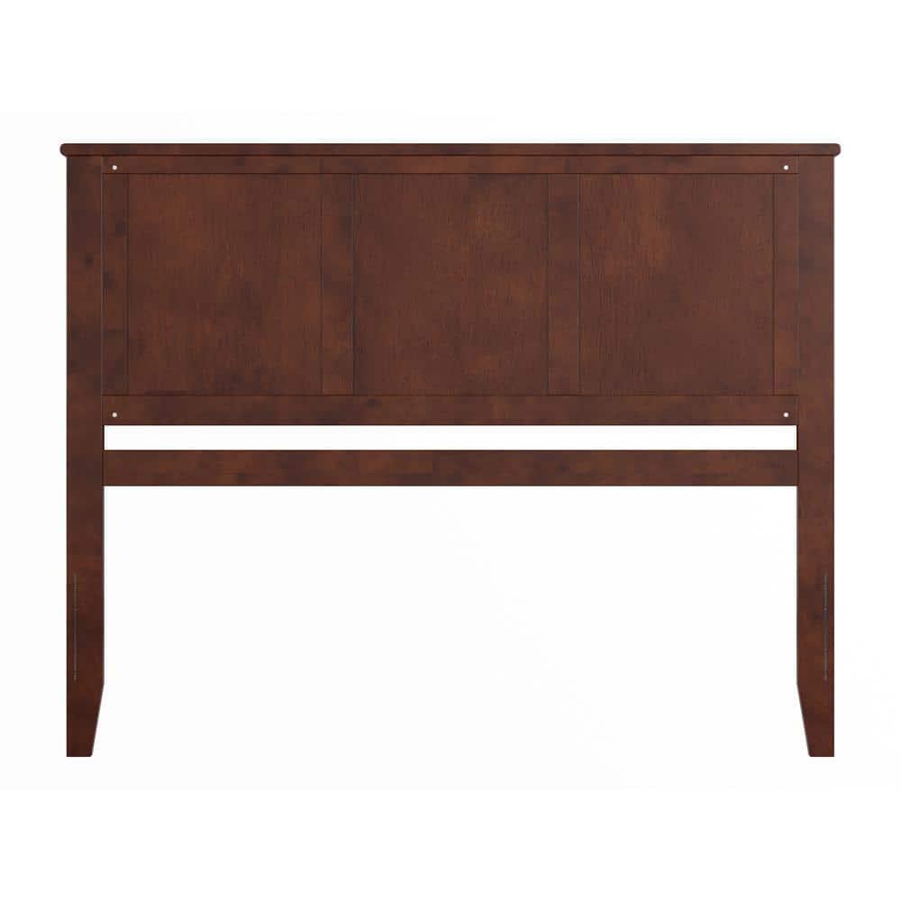 AFI Queen Panel Headboard Solid Wood Walnut Finish with Attachable USB Charger