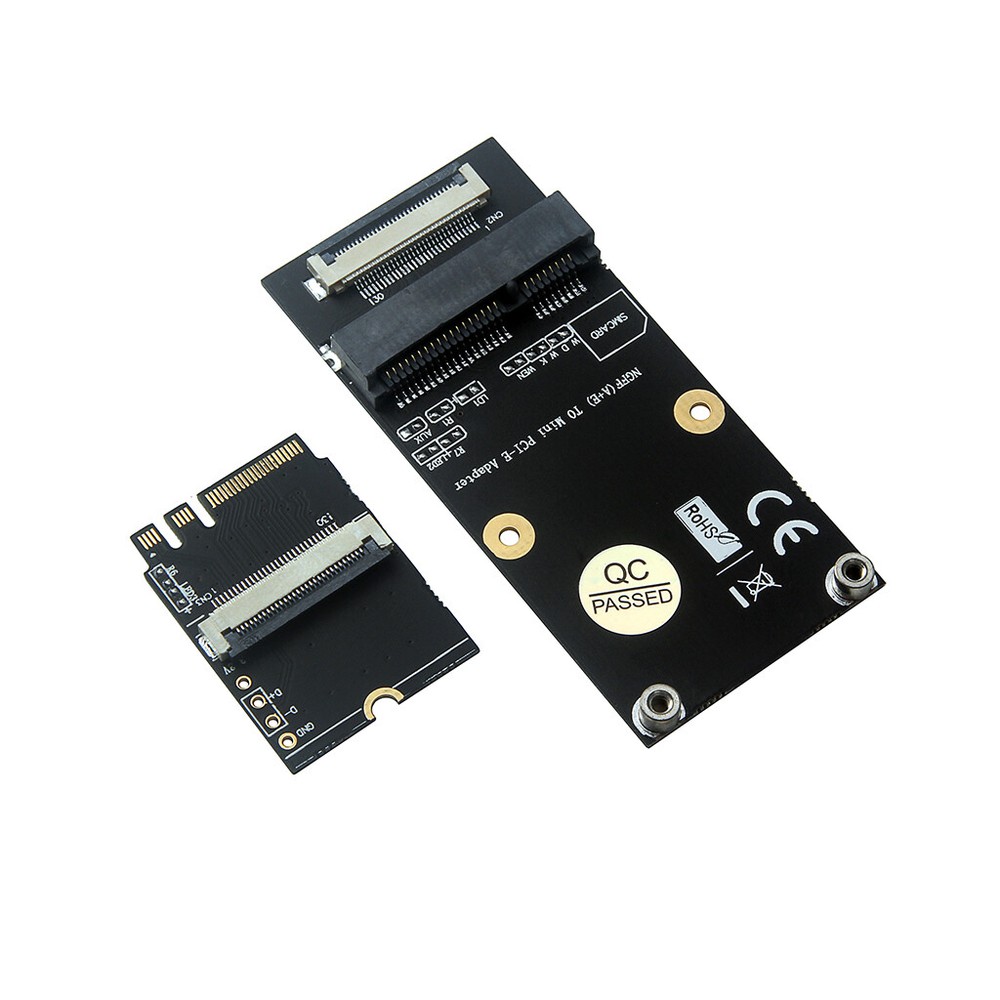 M.2 key A/E/A+E to Mini PCI-E Adapter with FFC Cable Case