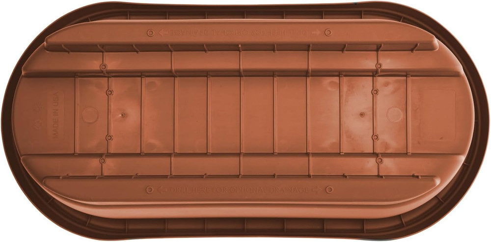 Bloem Deck Balcony Rail Planter: 24" - Terra Cotta