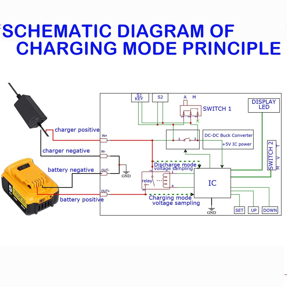 Low Voltage Disconnect Protection Module 2 In 1 40A DC 5V-60V LCD Cutoff Switch