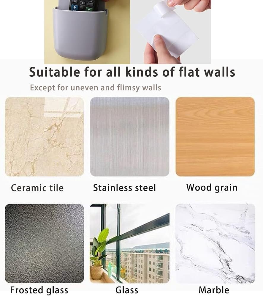 3 Pack Remote Control Holder Wall Mount Holders Hole-Free Charging Organizer ...