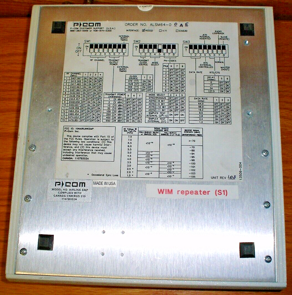 P-Com AirLink SMP ALSM64-0 0AE RS232