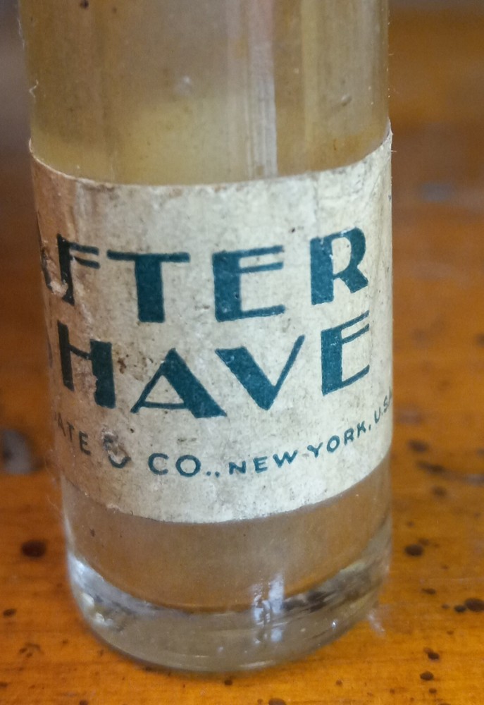 Vintage Clear Colgate After Shave 3" Empty