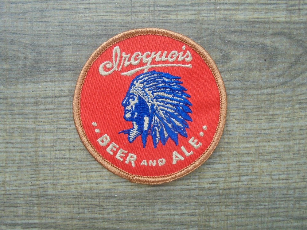 IROQUOIS BEER ABD ALE IRON ON BACK CLOTH PATCH" 3"
