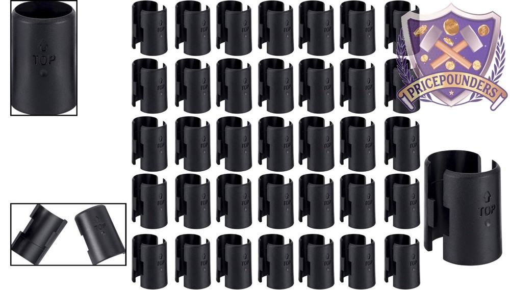 Versatile 50 Pack Wire Shelving Clips in Black - Secure Your Storage Solutions