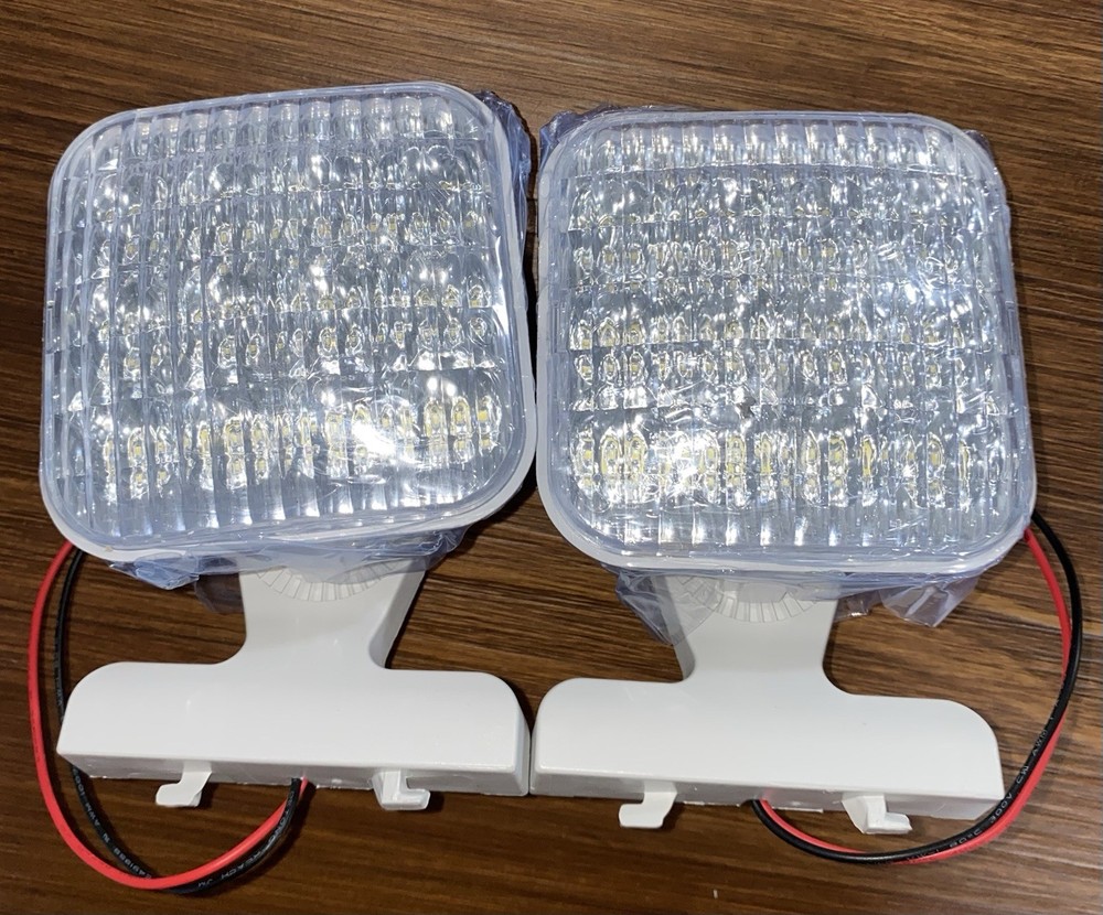 NEW Red LED Exit Sign w/ Adjustable Dual Heads, Includes Mounting Hardware