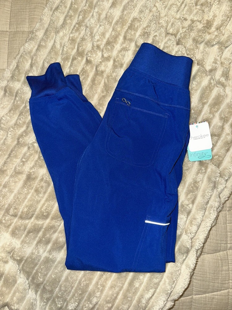 Cherokee Infinity Galaxy Blue Scrub Bottoms XXS