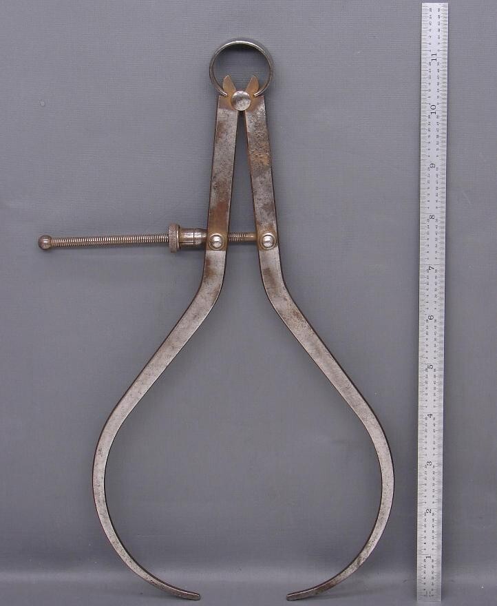 STARRETT 79B-10 Spring Type 10" Yankee Outside Caliper Quick Spring Nut Flat Leg