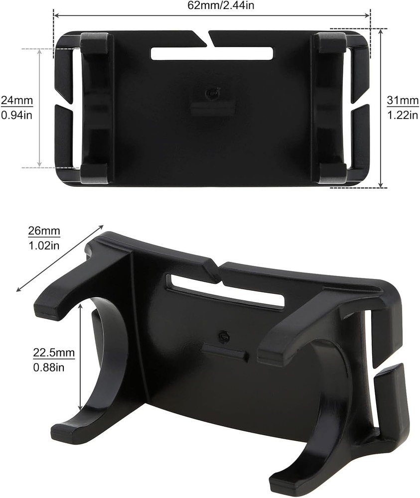 Adjustable Black Headlamp Strap with Bracket - 22mm to 26mm Compatibility