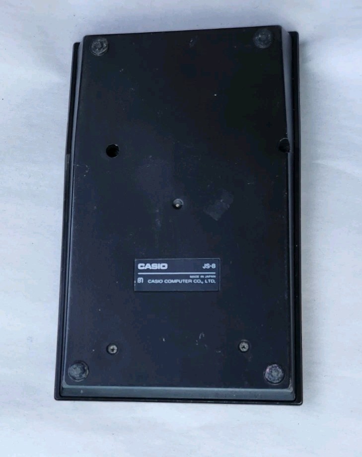 Vintage Casio JS-8 Solar Cell Electronic Calculator Tested Works