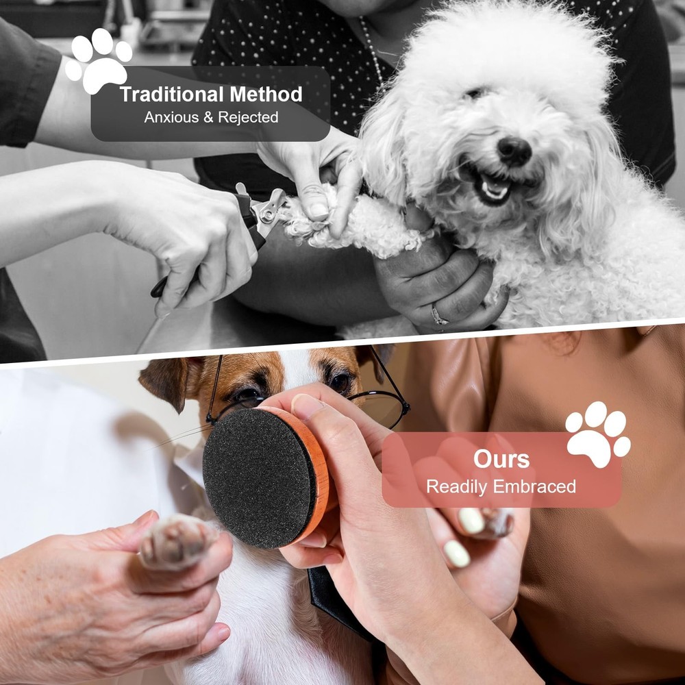 Dog Nail File with 6Pcs Replaceable Filing Disc, Dog Scratch Board for Safe a...