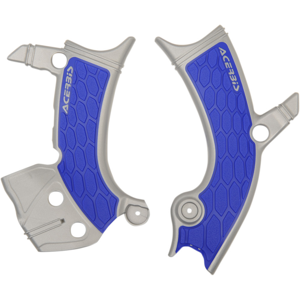 Acerbis 2689411404 X-Grip Frame Guards - Silver/Blue