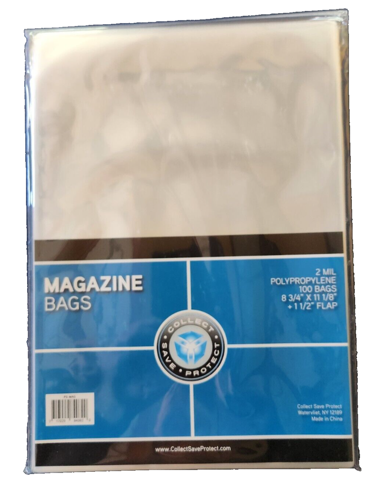300 Standard Regular Size Magazine Sleeve Bag Pack Storage Protector Acid Free