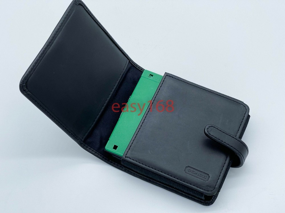 Coach 3.5 Floppy Disk PC Case Holder Black Leather