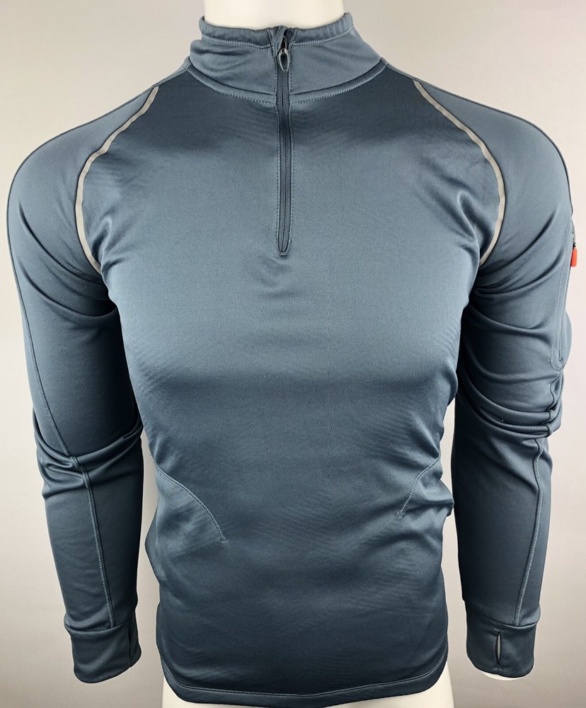 Under Armour Mens Fitted Gray Long Sleeve 1/4 Zip Athletic Pullover Size Medium