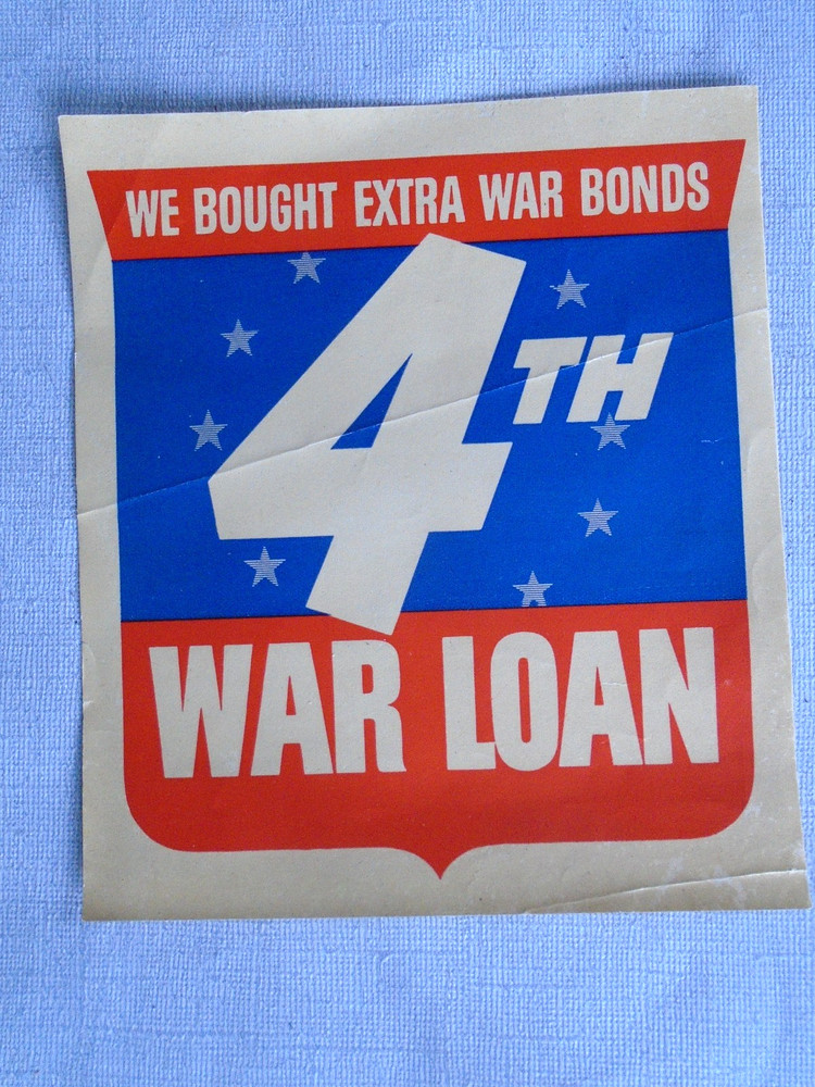4th War Loan sticker