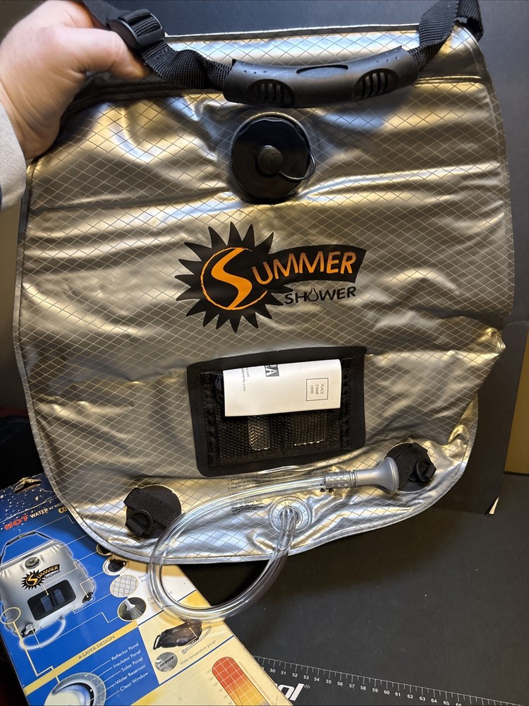 5 Gallon Summer Shower / Solar Shower,Silver/Black