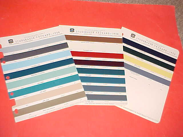 1958 STUDEBAKER PACKARD CHAMPION COMMANDER SILVER GOLDEN HAWK PAINT CHIPS ACME