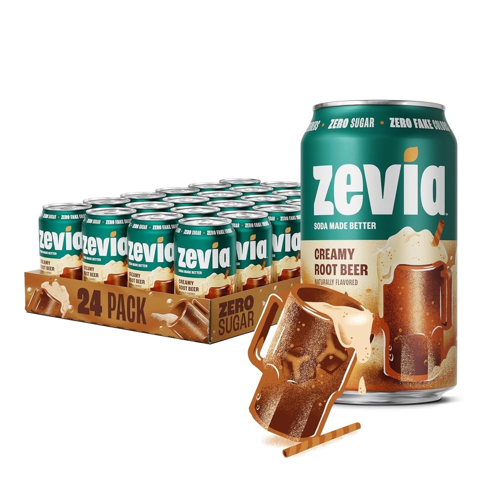 Stevia Sweetened Creamy Root Beer - Non-GMO 24 Pack