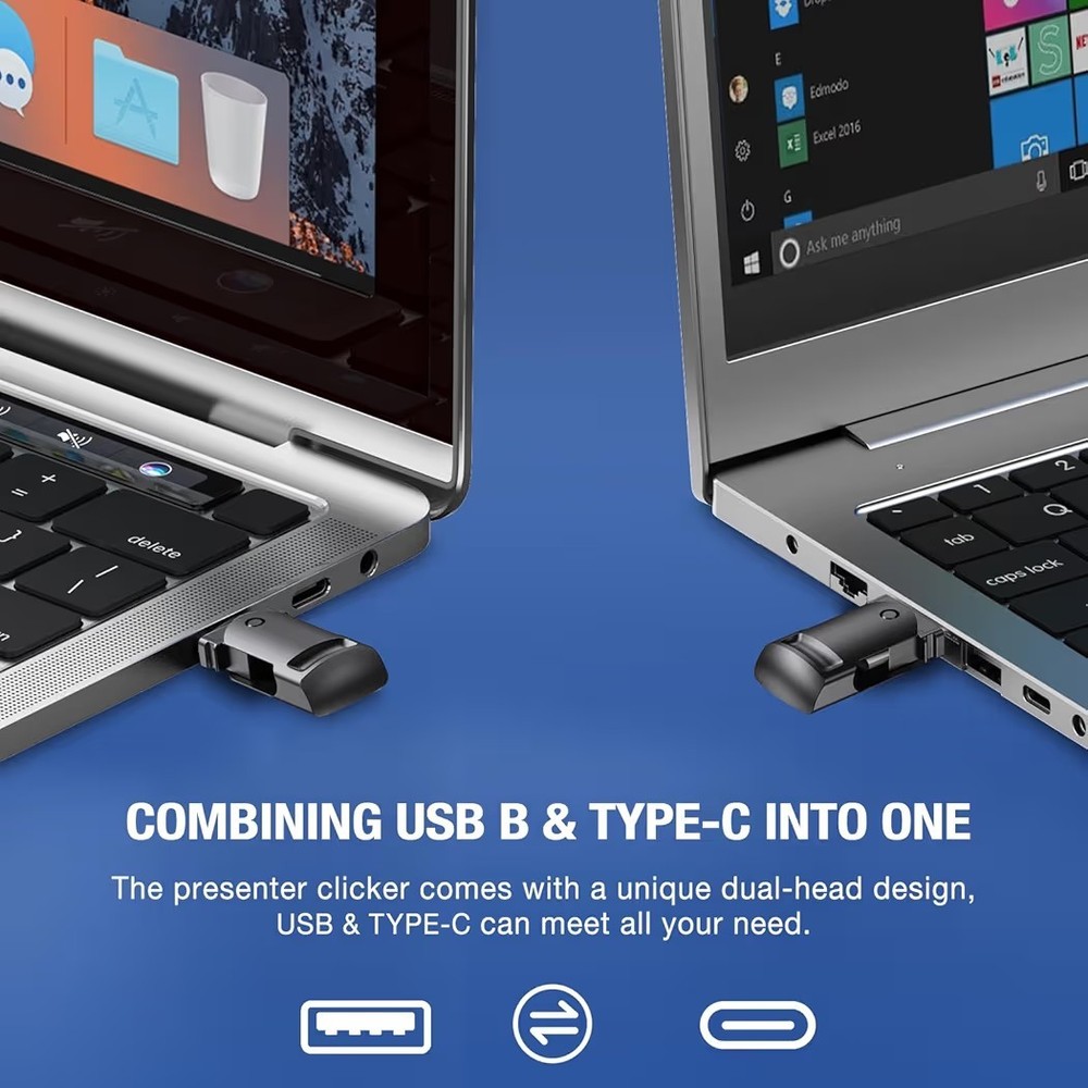 Presentation Clicker Wireless Presenter Remote PowerPoint Volume Control USB