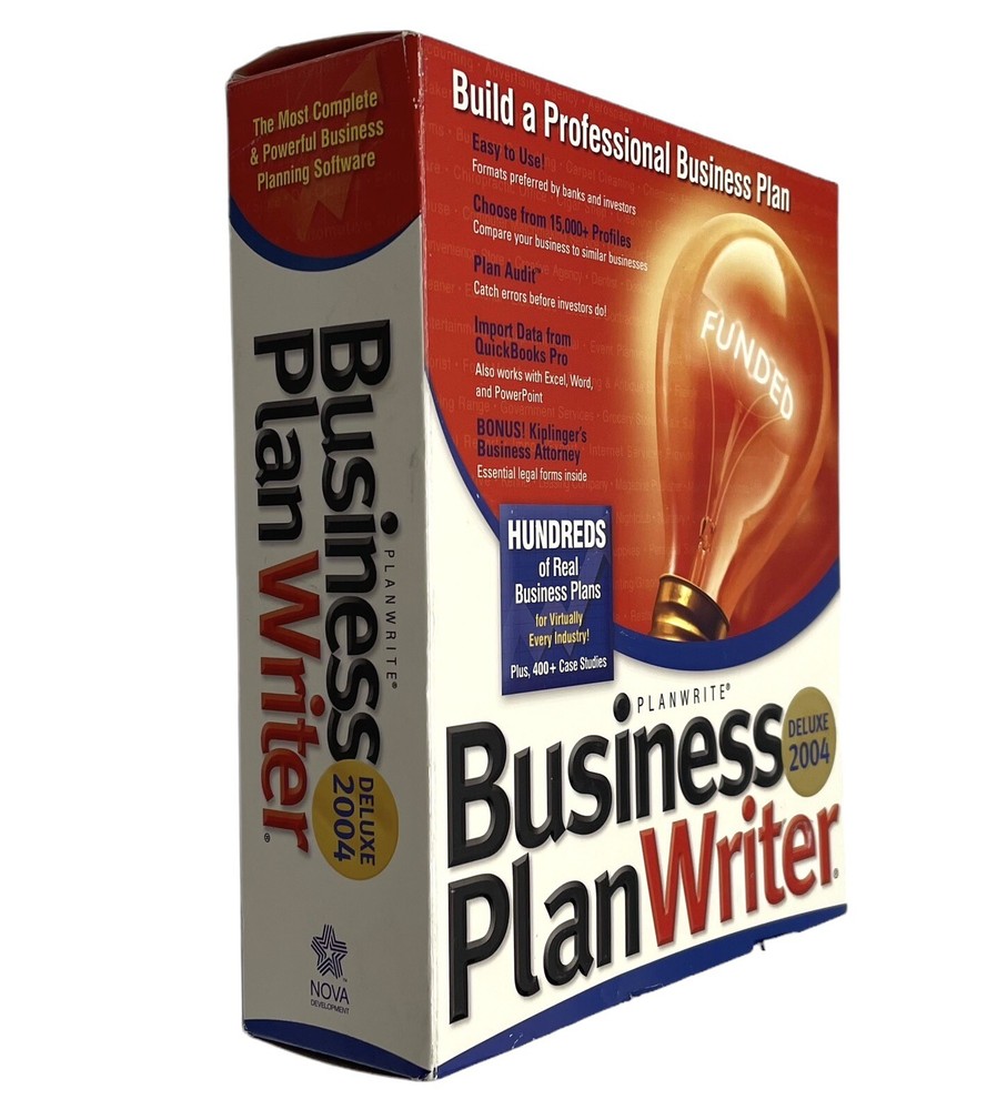 Planwright Business Plan Writer Software Deluxe 2004 Brand New Sealed