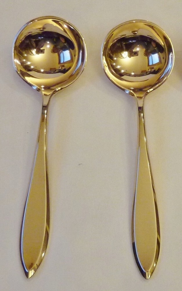Vintage Dirigold Dirilyte Goldware Regal Flatware Silverware Bullion Soup Spoon