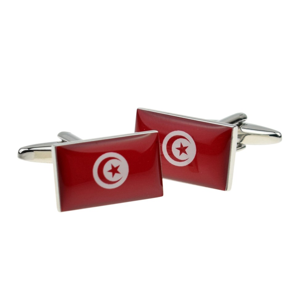 Tunisia Flag Cufflinks Tunisian X2BOCF113