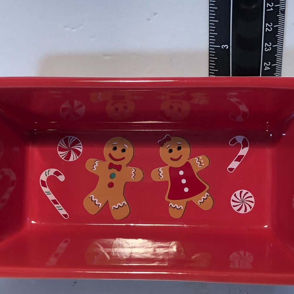 2 Mini Christmas Ceramic Bread Loaf Pans