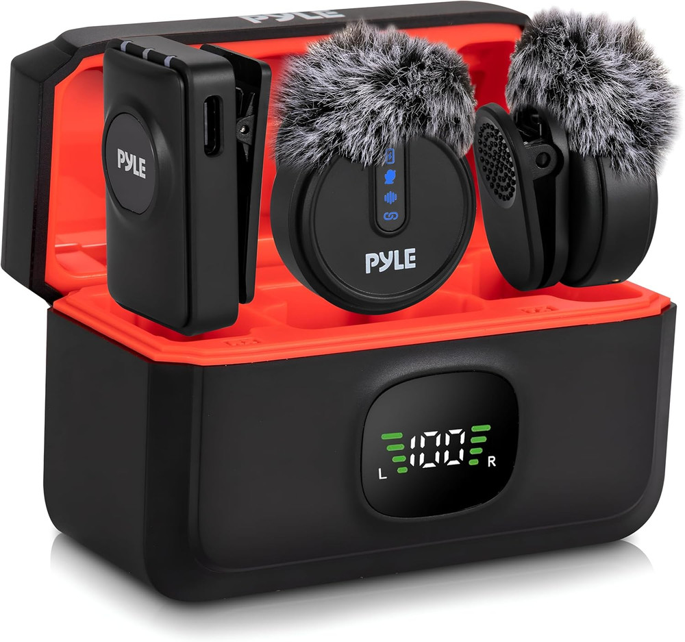 Wireless Lavalier Microphone System | Noise-Canceling Clip-On Lapel Mic with Mag