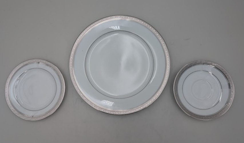 Noritake Crestwood Platinum - 50 piece set- Missing One Cup